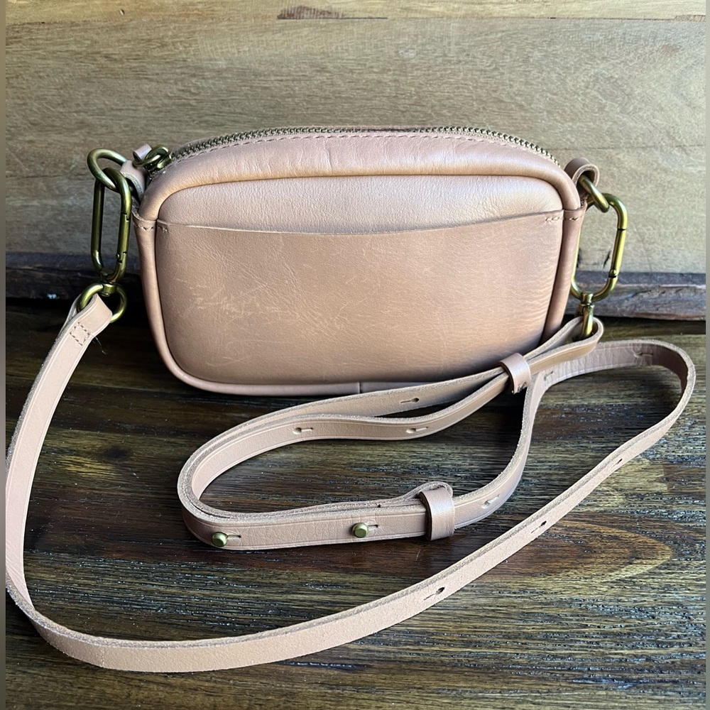 Madewell The Leather Carabiner Mini Crossbody Bag Warm Hickory